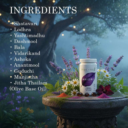 MRIDAL Comfort & Moisture Support for Women – Ayurvedic Relief for Vaginal Dryness & Intimate Comfort