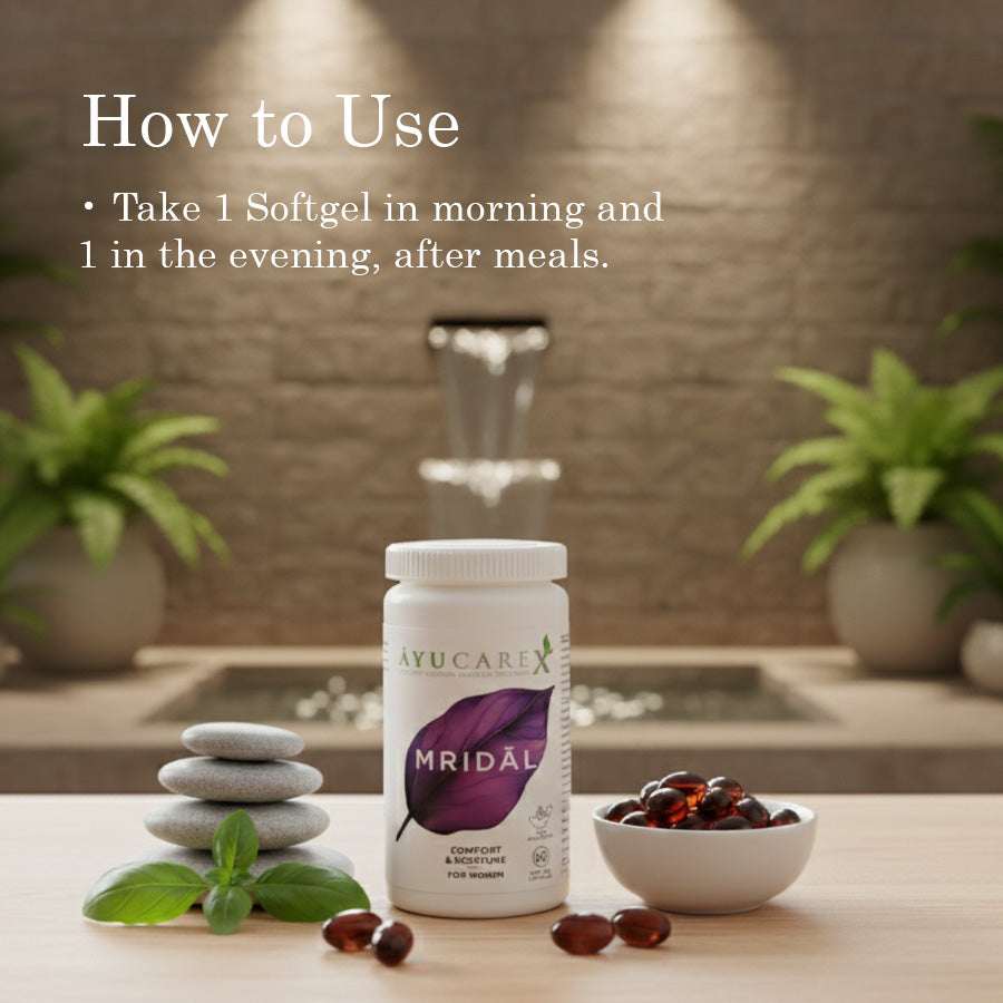 MRIDAL Comfort & Moisture Support for Women – Ayurvedic Relief for Vaginal Dryness & Intimate Comfort