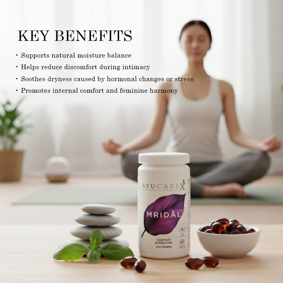 MRIDAL Comfort & Moisture Support for Women – Ayurvedic Relief for Vaginal Dryness & Intimate Comfort