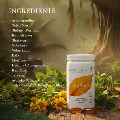 OJĀSS Ayurvedic Energy & Libido Booster for Men – Natural Stamina & Vitality Support